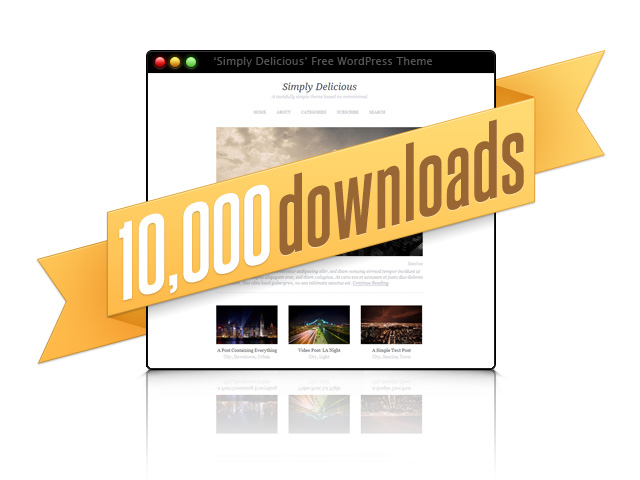 'Simply Delicious' Wordpress Theme hits 10k downloads!