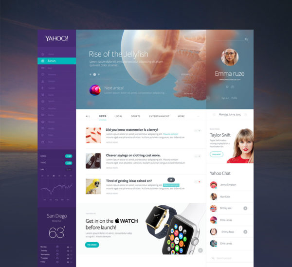 Yahoo Redesign Concept - mmminimal